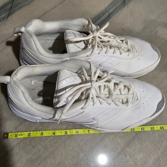 Nike Mens White Leather Athletic Running Shoes Size 14 - Picture 7 of 7